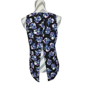 Dark Floral Split Back Whimsigoth Cottagecore Sleeveless Express tank Top S